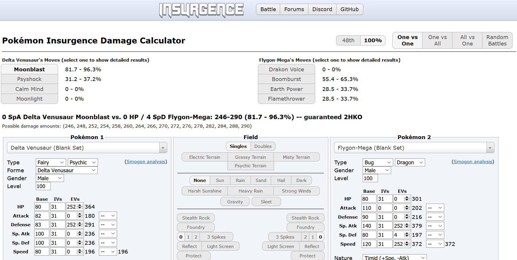 1.2.7 Insurgence Damage Calculator - Battle Simulator - The