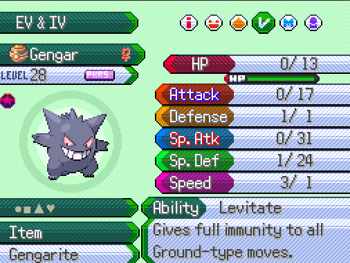 What type is Gengar fire red?